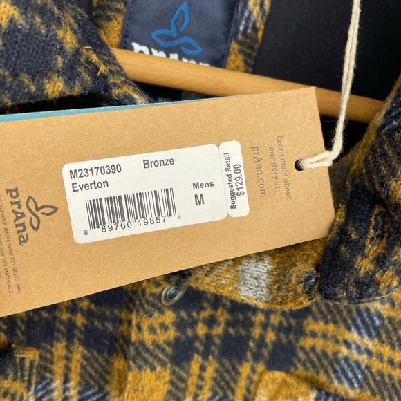 Prana Everton Flannel Shirt Jacket - Men's Medium - Picture 6 of 8